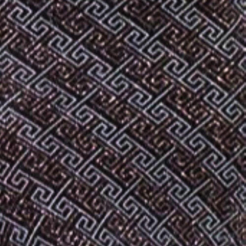 Elegant Maxi Dress Greek Key Pattern Glittering Spaghetti Cut Out - Picture 5 of 5